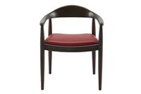 Curved Back Wood Frame Dining Room Chair