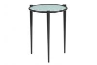 Tempered Glass Top Metal Side Table